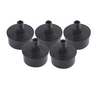 HpLive Lot de 5 compresseurs d'air silencieux avec filetage extérieur de 16 mm, filtre d'aspiration pour pompes à piston et petites pompes à air, boîtier en plastique et métal en noir/argenté
