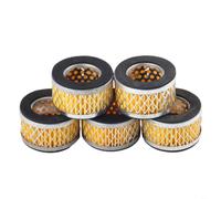 HpLive Lot de 5 filtres d'aspiration d'air - Élément filtrant en papier - 65 x 36 x 38 mm - Avec grille métallique galvanisée - Pour compresseur d'air de rechange - Durable et adapté pour l'atelier et