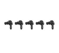 HpLive Lot de 5 raccords de retour d'huile d'injection diesel avec clapet anti-retour pour injecteurs Bosch 110, 2 voies/3 voies en plastique + caoutchouc ou fer, noir/argent (A)
