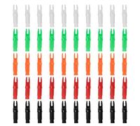 HpLive Lot de 50 cames de flèche pour tir à l'arc, inserts en plastique avec diamètre intérieur de 6,20 mm, convient aux fléchettes en carbone, fibre de verre et aluminium, léger et stable pour les