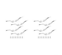 HpLive Lot de 8 crochets, crochets muraux, crochets inoxydables pour bateaux et stores, surface polie, montage sans perçage, matériau SUS316, design résistant aux intempéries