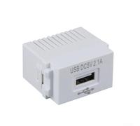 HpLive Module d'alimentation USB 220 V, encastré, adaptateur, interrupteur, chargeur de téléphone portable, transformateur 5 V, 2,1 A (1 pièce)