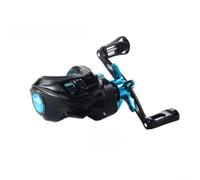 HpLive Moulinet de baitcasting avec alarme à clic drag - Design anti-backlash - Bobine métallique pour mini pêche - Frein réglable - Pour gaucher et droitier - Noir (droitier)