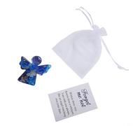 HpLive N'oubliez pas d'ange cadeau, figurine décorative souvenir de deuil, design élégant avec applications florales, symbole de réconfort et de protection, polyvalent, pour papier (4)