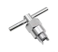 HpLive Outil d'extraction de valve, clé sanitaire, démonteur de robinet pour robinets, montage rapide sans outils supplémentaires, construction métallique stable en alliage d'aluminium, couleur argent