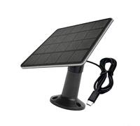 HpLive Panneau solaire 5 V, panneau solaire étanche, accessoire de caméra de sécurité avec USB-C, 24 % d'efficacité, protection IP67, puissance de 6 W, support à 360°, câble, pour anneau, pour eufycam