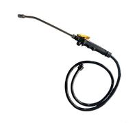 HpLive Pistolet de pulvérisation de rechange pour pulvérisateur de jardin P2800 P2803 Buse réglable en acier inoxydable Lance avec blocage et tuyau 1,2 m Noir Pour jardinage (58 cm)