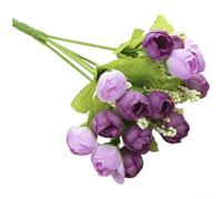 HpLive Pivoines artificielles en soie 15 têtes réalistes (J)