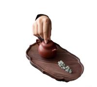 HpLive Plateau à thé en noyer 26 x 15 x 2 cm Infusion à sec Style chinois Zen Design Rangement pour la maison