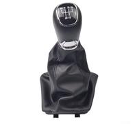 HpLive Pommeau de levier de vitesse avec soufflet pour Skoda Octavia 2 pour A5 pour A6 2004-2012, métal + plastique de rechange (5 vitesses)