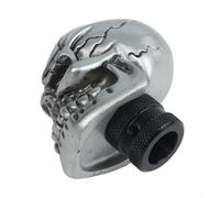 HpLive Pommeau de levier de vitesse en forme de tête de mort - Accessoires de décoration intérieure pour la plupart des voitures (argent)