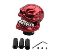 HpLive Pommeau de levier de vitesse en forme de tête de mort - Accessoires de décoration intérieure pour la plupart des voitures (rouge)