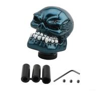 HpLive Pommeau de levier de vitesse en forme de tête de mort - Accessoires de voiture - Décoration intérieure pour la plupart des voitures (bleu)