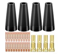 HpLive Pour 14AK Gasless Nozzle Contact Tips Kit pour MAG pour MIG pour torche de soudage MB14 avec embouts Nozzle sans gaz, pointe de contact 0,8 mm 0,030", 0,035"