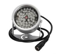 HpLive Projecteur infrarouge 48 LED 850 Nm avec boîtier en aluminium, IP66 résistant aux intempéries, angle d'éclairage 60°, entrée DC 12 V, pour caméras de sécurité et surveillance de vision nocturne