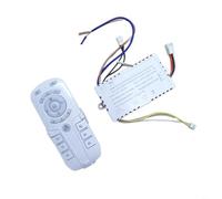 Hplive QH007 Lampe de ventilateur de plafond DC Inverter Télécommande avec récepteur 2,4 G, interrupteur de commande pour une circulation d'air uniforme dans le salon ou le bureau, compatible avec
