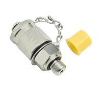 HpLive Raccord de test hydraulique G1/8 en acier au carbone galvanisé M16 x 2 pour mesure de pression, ventilation et prélèvement dans les systèmes haute pression, argent
