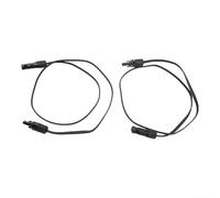 HpLive Rallonge de câble solaire 50/100200 cm avec fiche pré-montée, résistant aux UV, câble plat pour installations photovoltaïques, noir (100 cm)