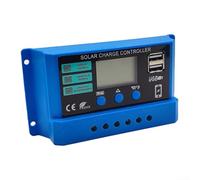 HpLive Régulateur de charge 10 A/20 A/30 A - 12 V/24 V PWM - Écran LCD pour batteries au lithium plomb-acide (10 A)