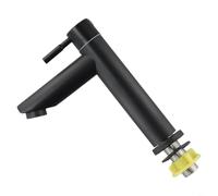 HpLive Robinet de lavabo monocommande noir G1/2 eau froide