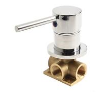 HpLive Robinet encastré, robinet de lavabo rond encastré pour eau chaude et froide avec commande à levier unique pour salle de bain et douche (chromé)