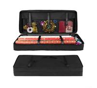 HpLive Sac de rangement réglable pour cadeau de Noël de 82 x 13 x 34 cm pour jusqu'à 24 rouleaux de papier cadeau (noir)