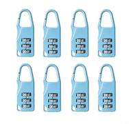 HpLive Serrure à combinaison, lot de 8 cadenas avec code numérique, cadenas à bagages étanche à 3 chiffres pour voyage, casier (C)