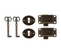 HpLive Serrure Armoire Vintage Bronze 53mm avec Clés