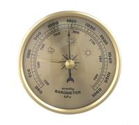 HpLive Station météo précise Baromètre avec thermomètre et hygromètre Boîtier en métal Montage mural Diamètre 90 mm