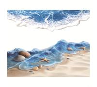 HpLive Stickers muraux 3D, autocollants imperméables, décoration de salle de bain, motif coquillage, étoile de mer, film PVC pour pièces humides, autocollant sans outil, 37 x 10 cm à 40 x 29 cm, pour