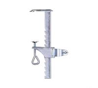 HpLive Support de parasol réglable, support de balcon avec crochet, pince pour balustrade, métal robuste, montage sans outil, pour parasols de 22 à 32 mm, jusqu'à 20,5 cm de large, argenté (A)