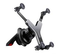 HpLive Support de téléphone portable de voiture, 2 pièces Support réglable à 360° pour grille d'aération, tête sphérique Rotation pour format portrait et paysage (noir)