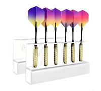 HpLive Support pour fléchettes en acrylique pour montage mural - Support pour 12 fléchettes à pointe souple ou pointe en acier, construction stable (0293-2)