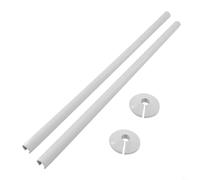 HpLive Talon Snappit Lot de 2 cache-tubes pour radiateur porte-serviettes + manchons de tuyaux 15 x 500 mm/15 mm Blanc Noir (Blanc)
