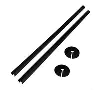 HpLive Talon Snappit Lot de 2 cache-tuyaux pour radiateur et porte-serviettes 15 x 500 mm/15 mm Blanc Noir