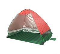HpLive Tente de plage à monter soi-même, protection solaire, tente de camping avec sac de transport, revêtement argenté, protection UV pour plage, parc (pastèque)
