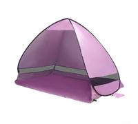 HpLive Tente de plage à monter soi-même, protection solaire, tente de camping avec sac de transport, revêtement argenté, protection UV pour plage, parc (rose)