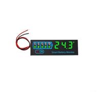 HpLive Testeur de tension de batterie au lithium et acide 7 à 55 V avec panneau d'affichage LED et indicateur de niveau de charge pour système CC Vert