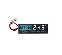HpLive Testeur de tension de batterie au lithium et acide 7 à 55 V avec panneau d'affichage LED et indicateur de niveau de charge pour système CC (Blanc)