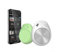 HpLive Thermomètre hygromètre intelligent Wi-Fi - Surveillance en temps réel et alarme d'application pour la température et l'humidité - 4 x 3,2 x 1,5 cm (blanc + vert)