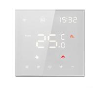 HpLive Thermostat intelligent Tuya Wi-Fi avec écran tactile LCD et télécommande, thermostat d'ambiance programmable, blanc (eau / gaz)