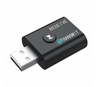 HpLive Transmetteur récepteur 5.0 2 en 1 sans fil audio 3,5 mm USB auxiliaire adaptateur pour TV/système audio domestique