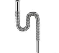 HpLive Tuyau de vidange flexible en acier inoxydable de 80 cm Siphon / Siphon anti-odeurs pour lavabo, tuyau d'évacuation des déchets d'évier flexible pour salle de bain cuisine
