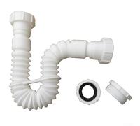 HpLive Tuyau de vidange flexible pour évier de cuisine, double tête, diamètre d'entrée 45 mm
