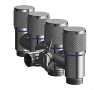 HpLive Vanne d'angle à 4 voies avec 1 entrée et 4 sorties, construction en acier inoxydable, vannes d'arrêt indépendantes pour un contrôle précis de l'eau, simple (gris)