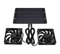 HpLive Ventilateur d'extraction, 12 V 10 W, Panneau étanche avec Double kit de Ventilateur, pour Camping, Caravane, Yacht, Serre, Niche, poulailler