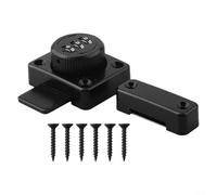 HpLive Verrou de porte intermédiaire avec serrure à combinaison pour porte coulissante lourde pour garage, portail, abri de jardin, caravane, combinaison réglable, sans lliage de zinc, argent