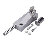 HpLive Verrou de porte multifonction blanc - Verrou de porte à clé - Verrou de sol en bois - Verrou de porte à ressort