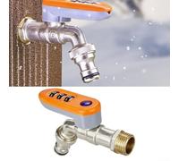 HpLive Verrou de robinet de jardin en laiton avec poignée par mot de passe pour camping-car et extérieur, durable et facile à installer