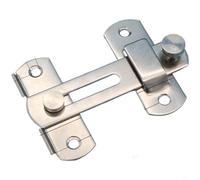 HpLive Verrouillage de porte, verrou de porte à 180° avec plaque de base robuste pour portes en bois, barrières métalliques (argent)